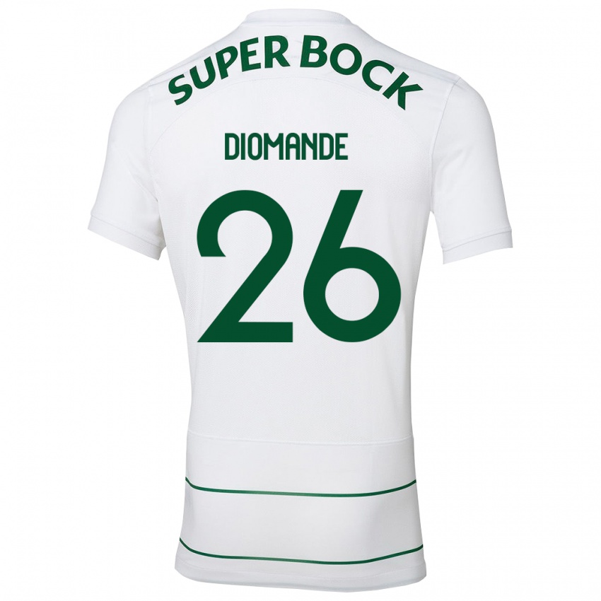 Criança Camisola Ousmane Diomande #26 Branco Alternativa 2023/24 Camisa