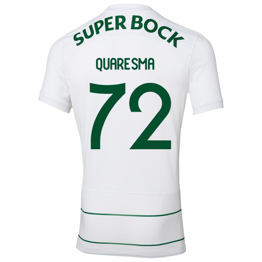 Criança Camisola Eduardo Quaresma #72 Branco Alternativa 2023/24 Camisa