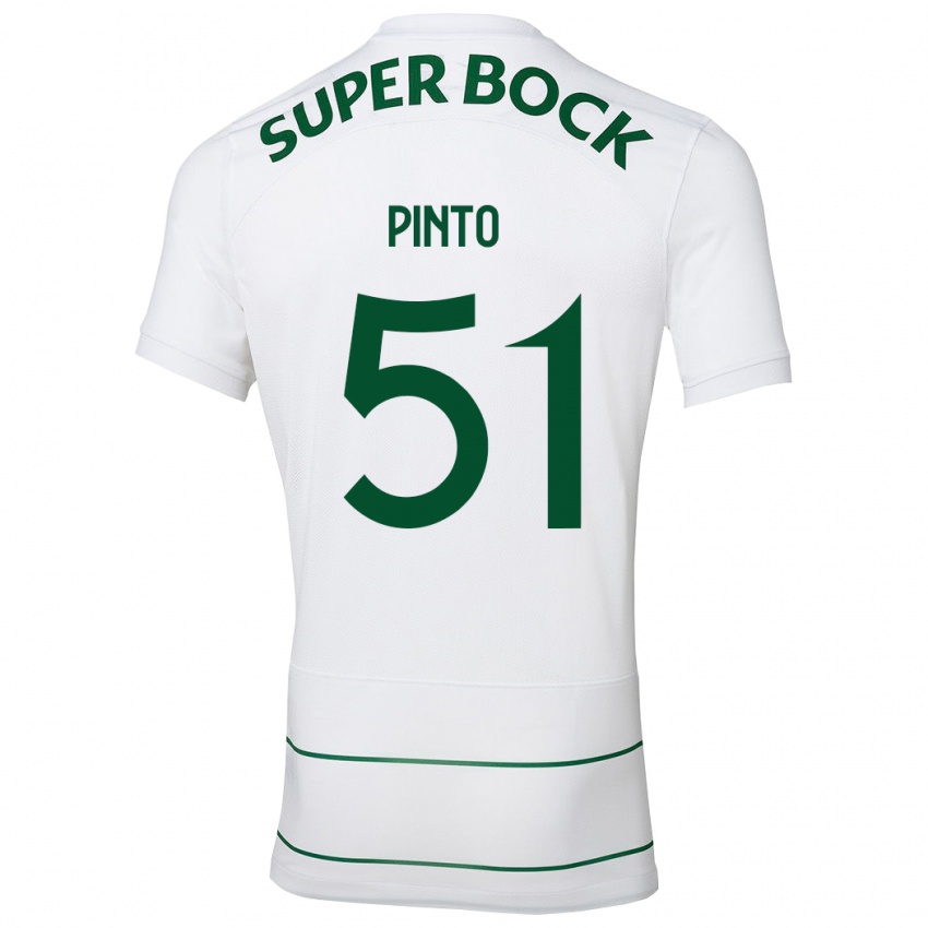 Criança Camisola Diogo Pinto #51 Branco Alternativa 2023/24 Camisa