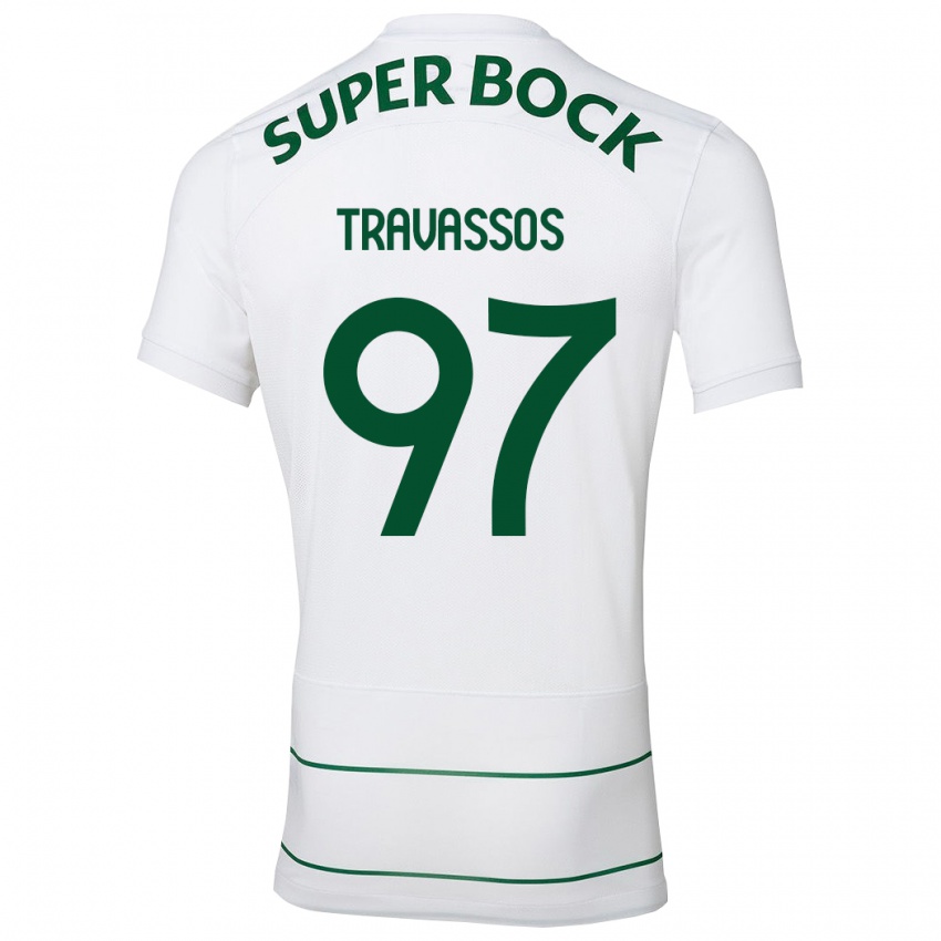 Criança Camisola Travassos #97 Branco Alternativa 2023/24 Camisa