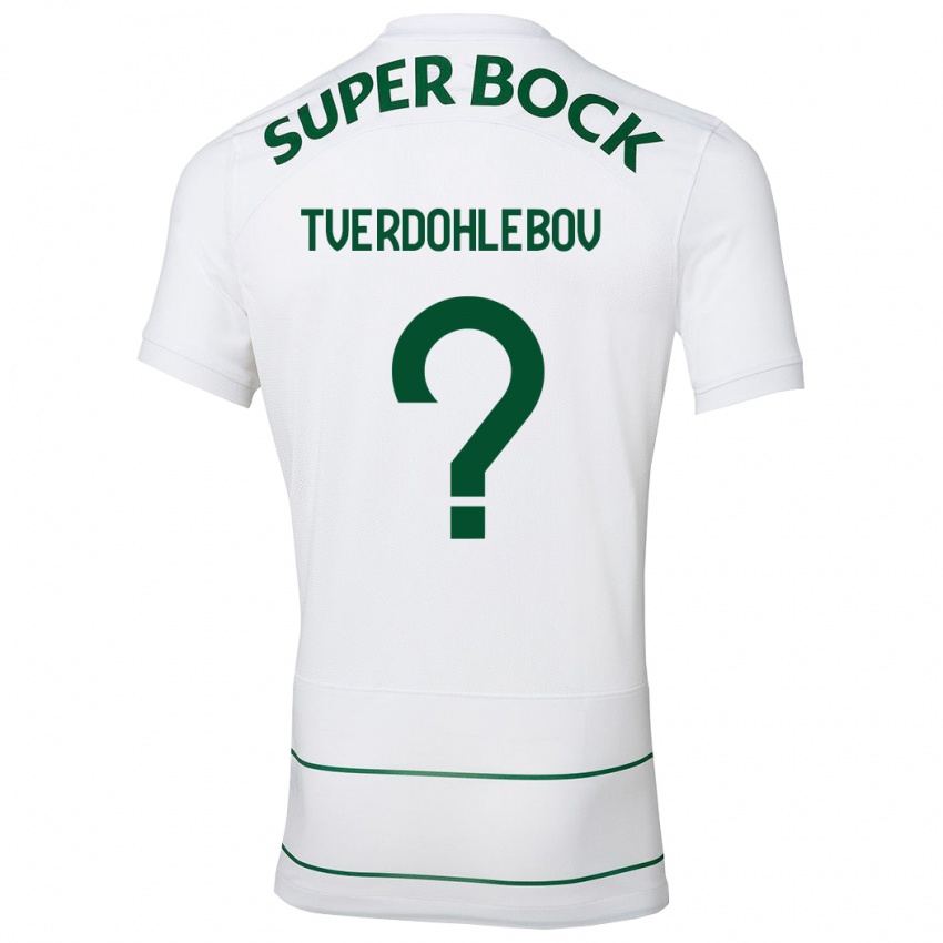 Criança Camisola Alex Tverdohlebov #0 Branco Alternativa 2023/24 Camisa