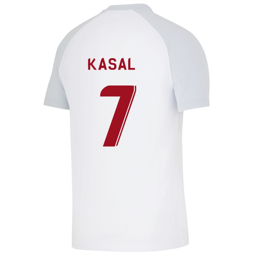 Criança Camisola Yasin Kasal #7 Branco Alternativa 2023/24 Camisa