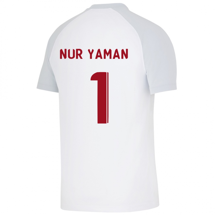 Criança Camisola Gamze Nur Yaman #1 Branco Alternativa 2023/24 Camisa