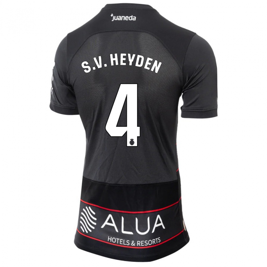 Criança Camisola Siebe Van Der Heyden #4 Preto Alternativa 2023/24 Camisa