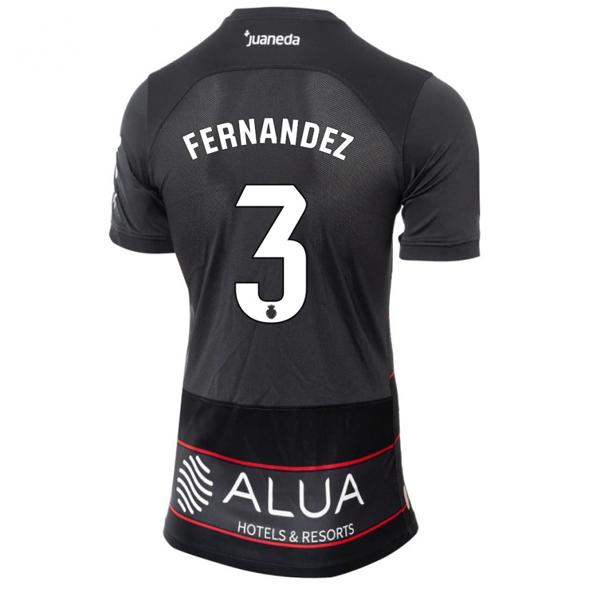 Criança Camisola Marcos Fernández #3 Preto Alternativa 2023/24 Camisa