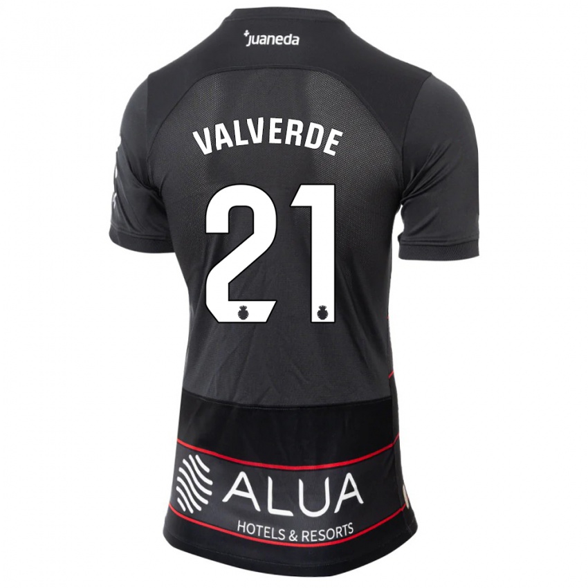 Criança Camisola David Valverde #21 Preto Alternativa 2023/24 Camisa