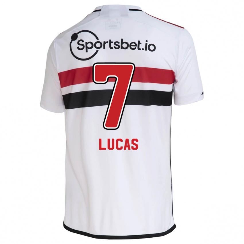 Homem Camisola Lucas Moura #7 Branco Principal 2023/24 Camisa