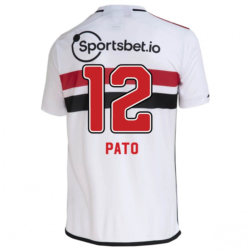Homem Camisola Alexandre Pato #12 Branco Principal 2023/24 Camisa