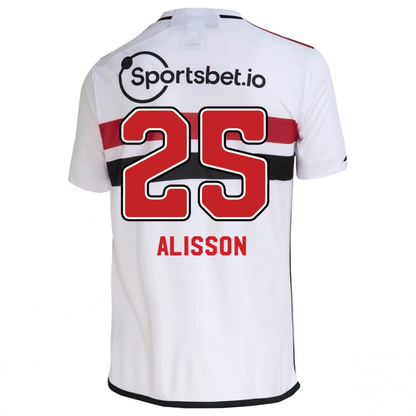 Homem Camisola Alisson #25 Branco Principal 2023/24 Camisa