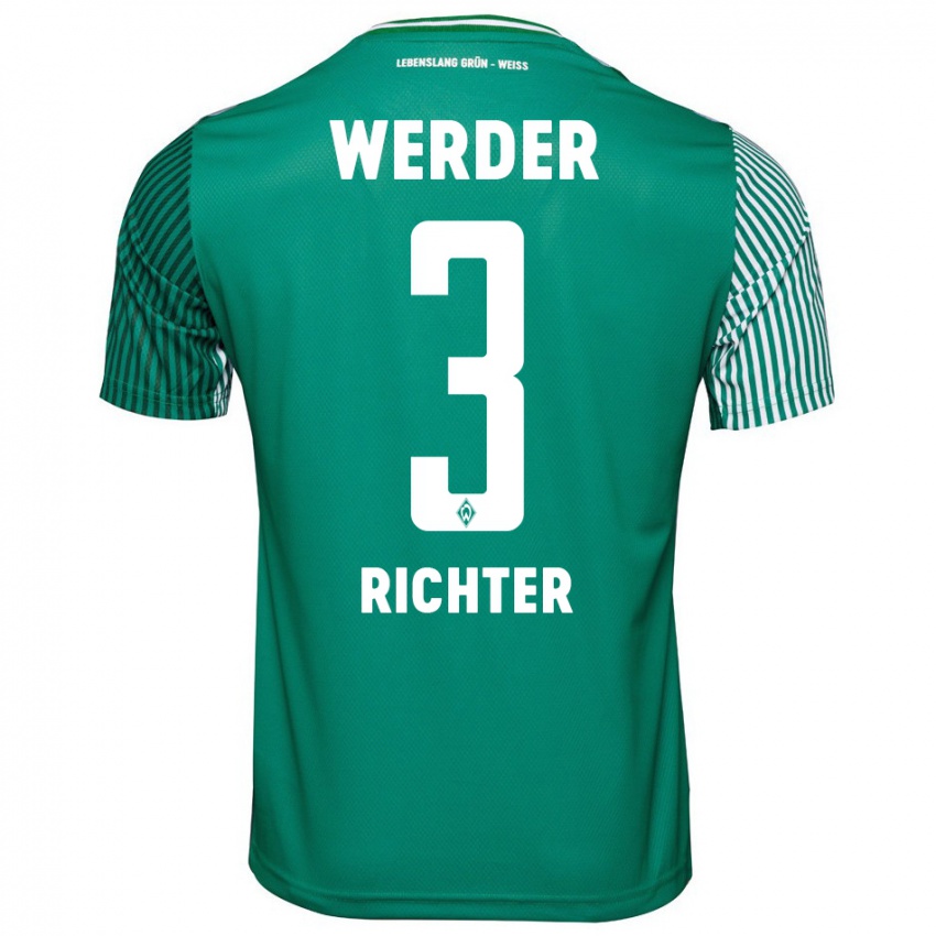 Homem Camisola Mathis Richter #3 Verde Principal 2023/24 Camisa