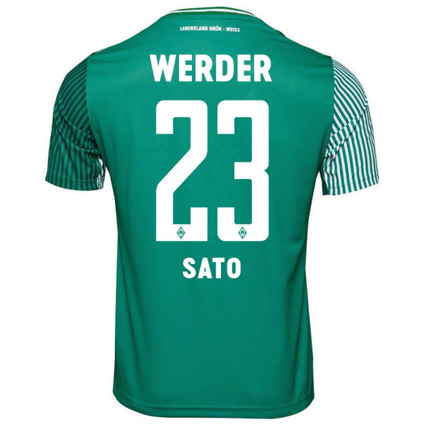 Homem Camisola Kein Sato #23 Verde Principal 2023/24 Camisa