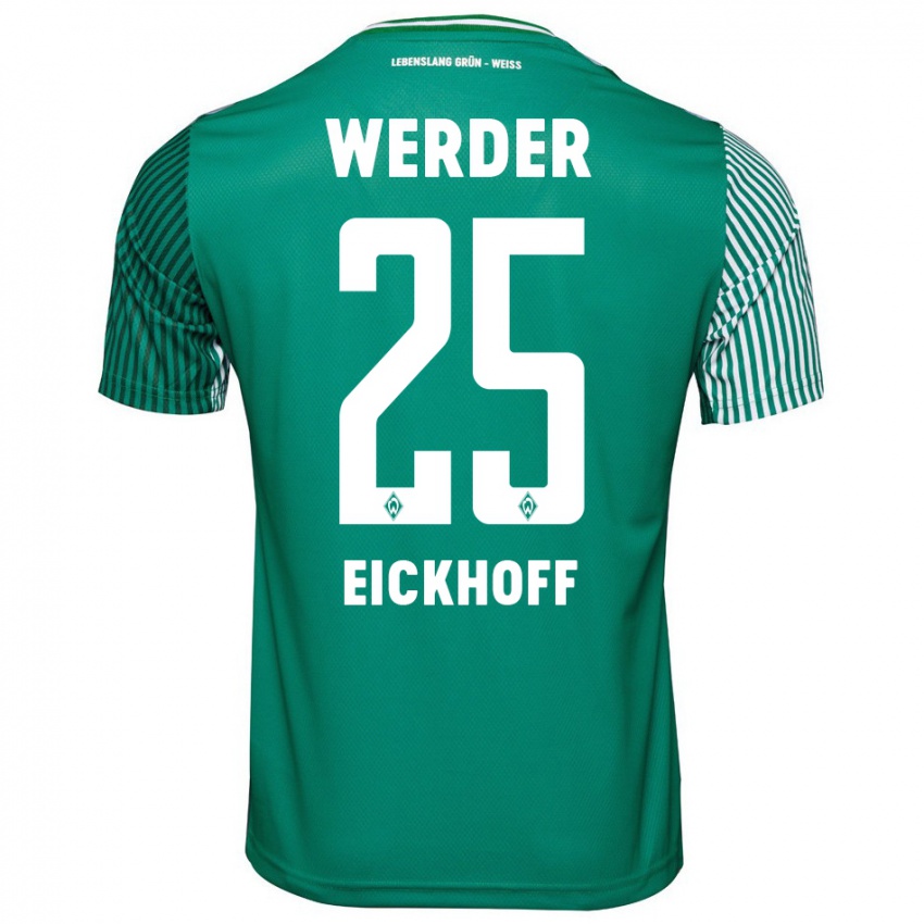 Homem Camisola Mika Eickhoff #25 Verde Principal 2023/24 Camisa