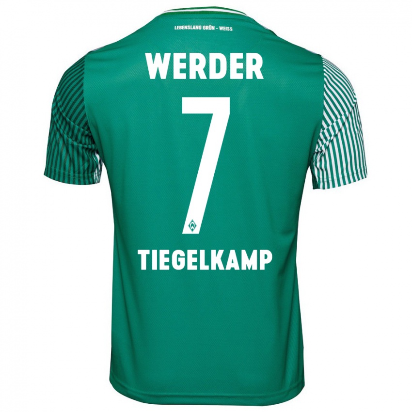 Homem Camisola Maximilian Tiegelkamp #7 Verde Principal 2023/24 Camisa