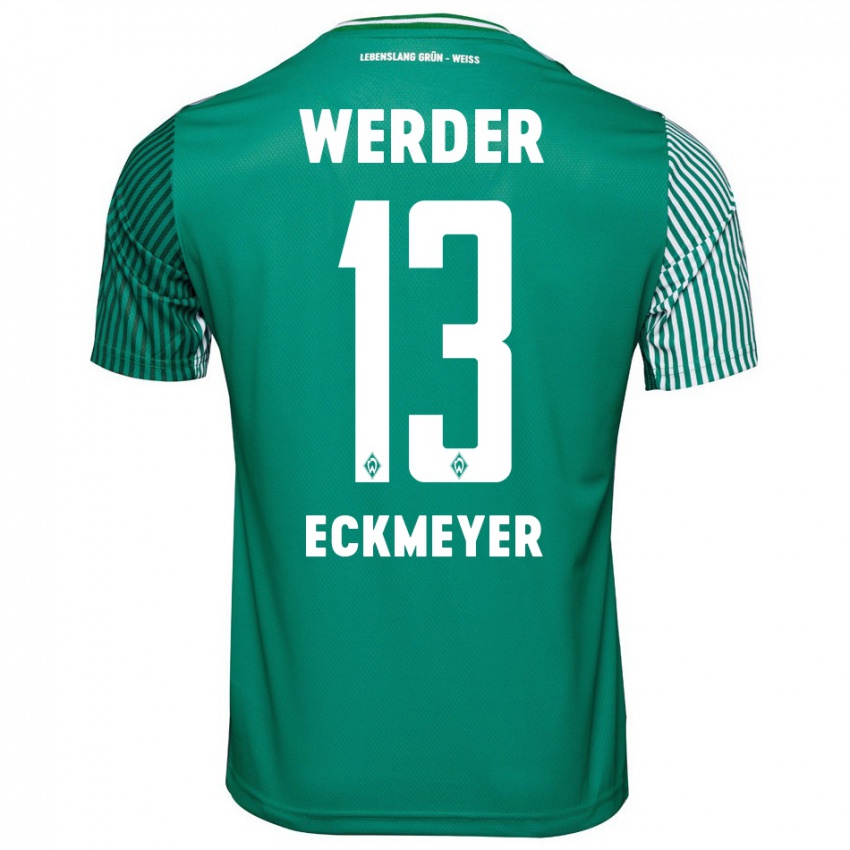 Homem Camisola Tjark Eckmeyer #13 Verde Principal 2023/24 Camisa