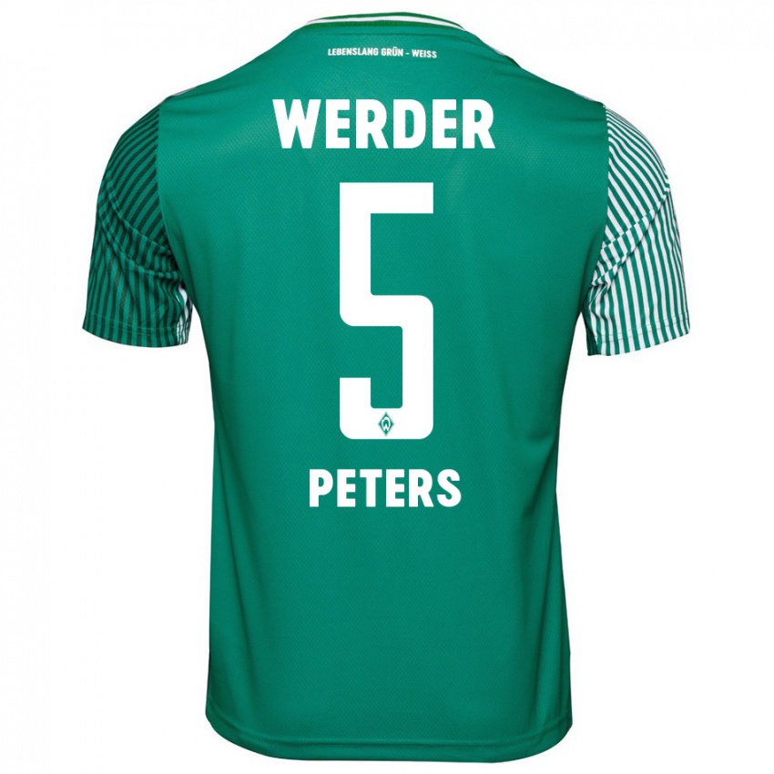 Homem Camisola Joshua Peters #5 Verde Principal 2023/24 Camisa