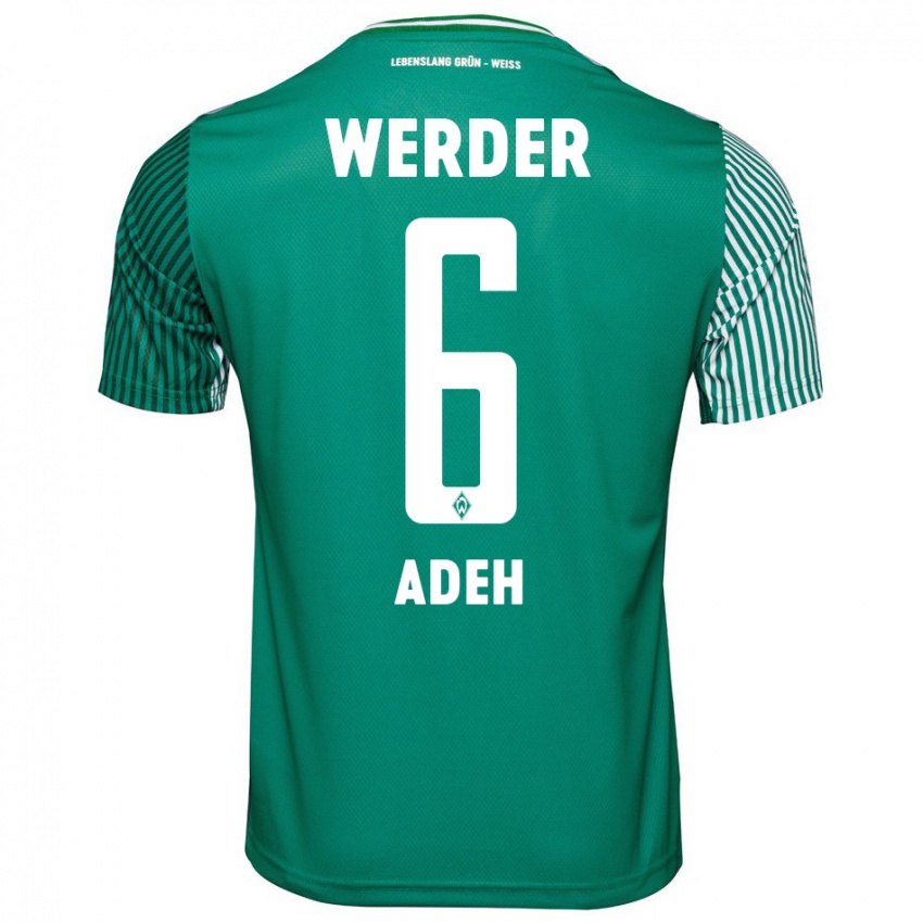 Homem Camisola Wesley Adeh #6 Verde Principal 2023/24 Camisa