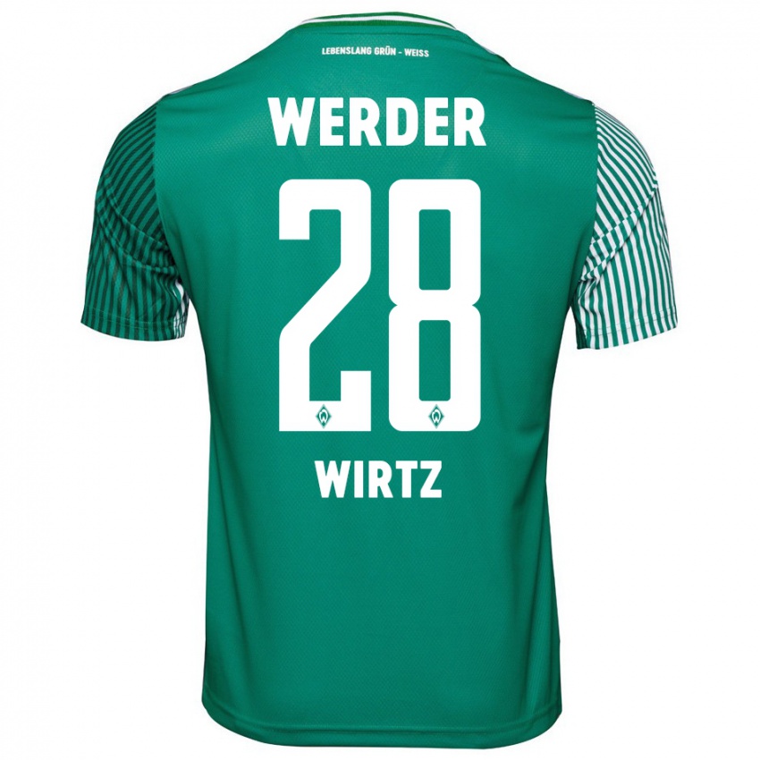 Homem Camisola Juliane Wirtz #28 Verde Principal 2023/24 Camisa