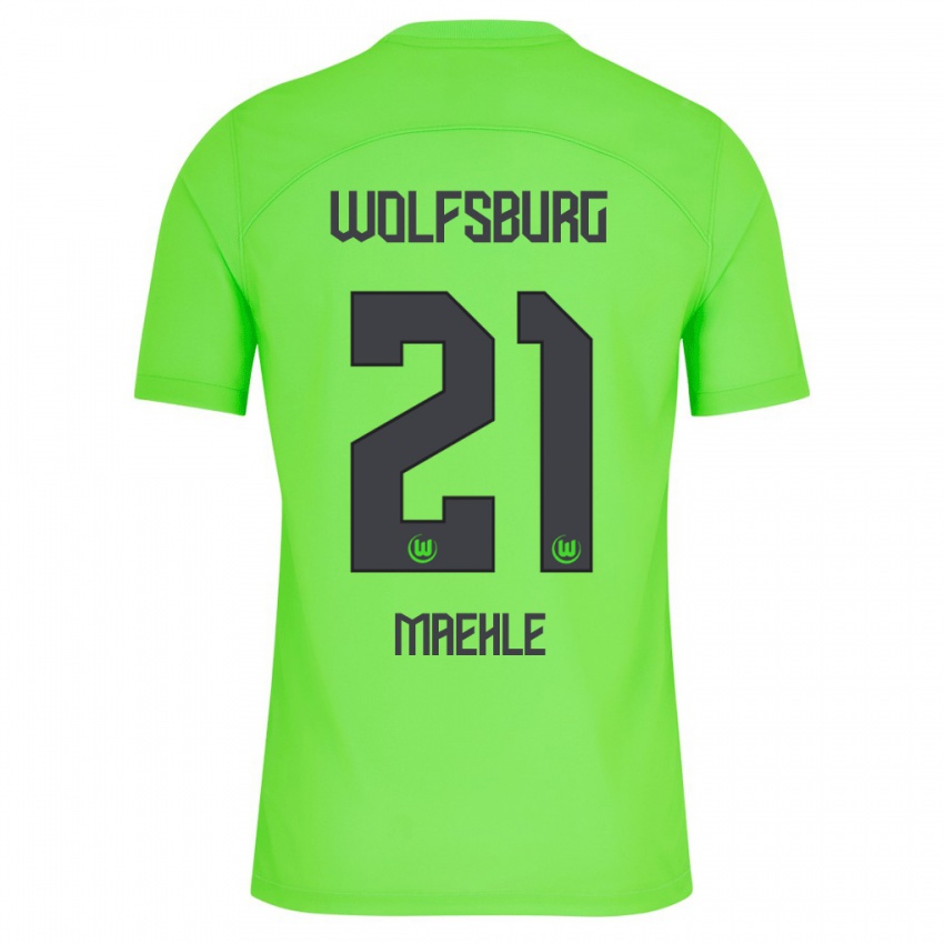 Homem Camisola Joakim Maehle #21 Verde Principal 2023/24 Camisa