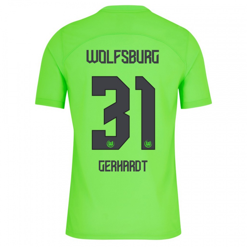 Homem Camisola Yannick Gerhardt #31 Verde Principal 2023/24 Camisa