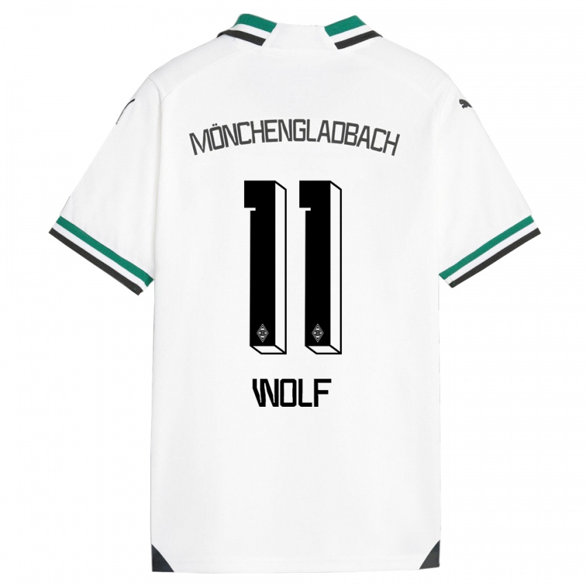 Homem Camisola Hannes Wolf #11 Branco Verde Principal 2023/24 Camisa