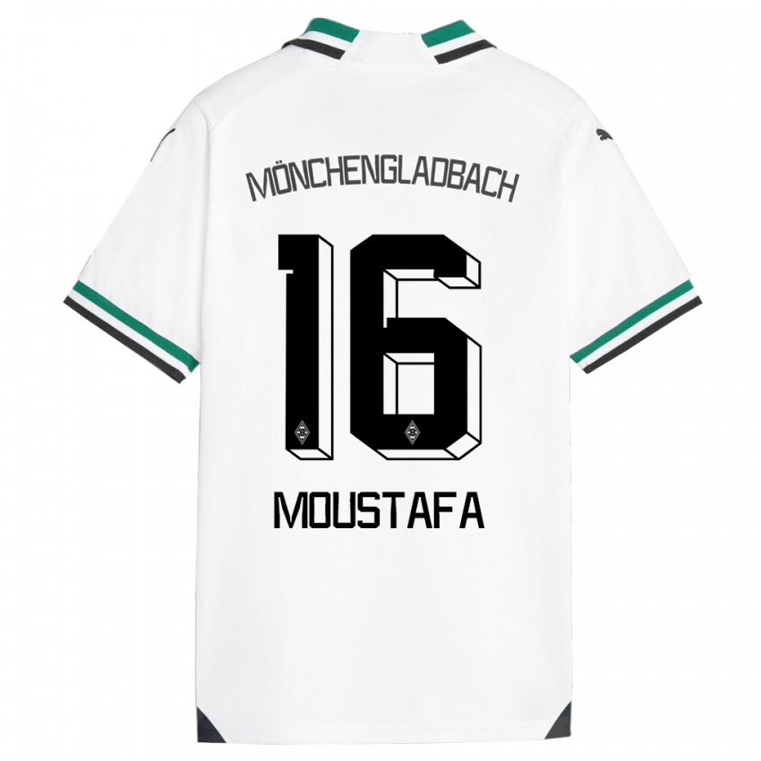 Homem Camisola Moustafa Ashraf Moustafa #16 Branco Verde Principal 2023/24 Camisa