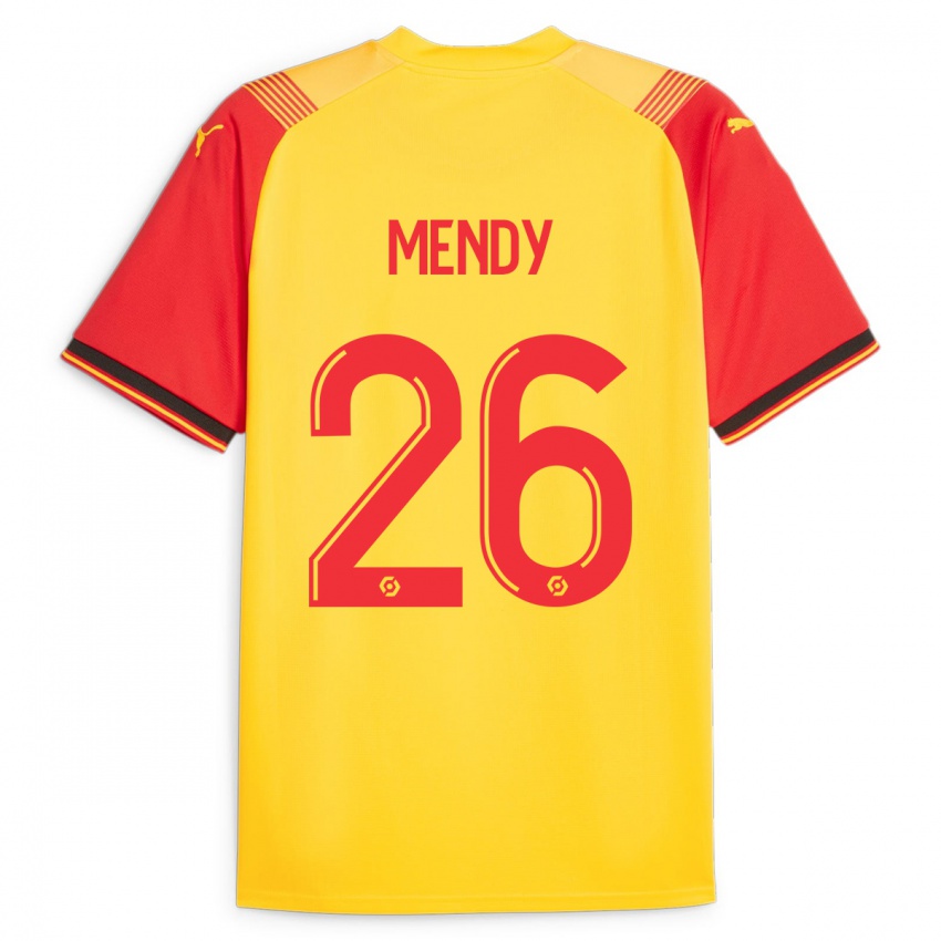 Homem Camisola Nampalys Mendy #26 Amarelo Principal 2023/24 Camisa