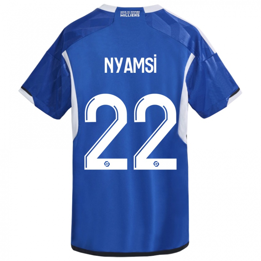 Homem Camisola Gerzino Nyamsi #22 Azul Principal 2023/24 Camisa