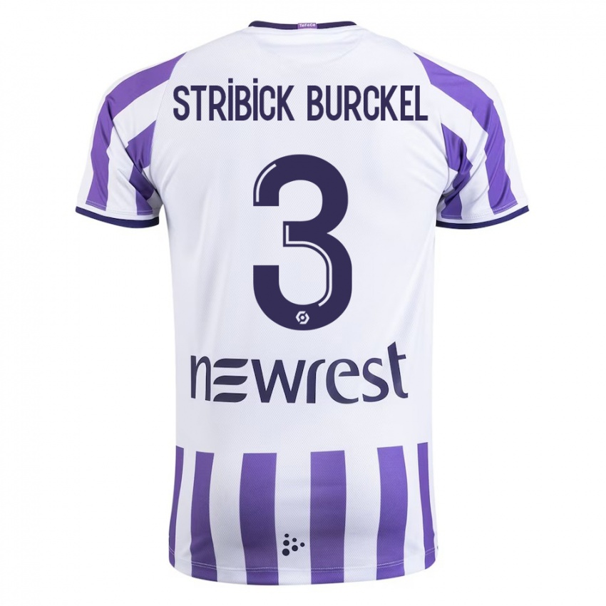 Homem Camisola Laetitia Stribick-Burckel #3 Branco Principal 2023/24 Camisa