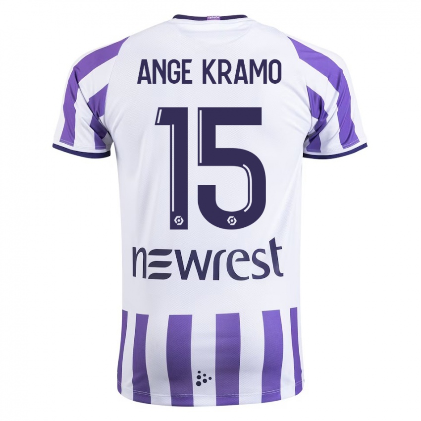 Homem Camisola Marie Ange Kramo #15 Branco Principal 2023/24 Camisa