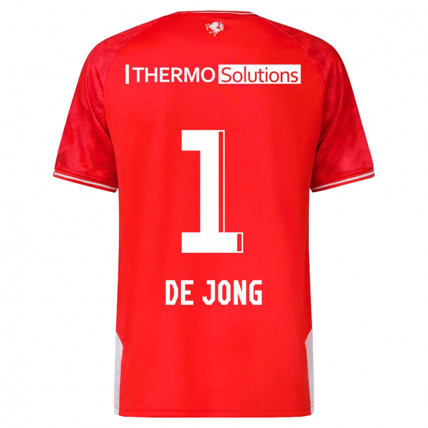 Homem Camisola Danielle De Jong #1 Vermelho Principal 2023/24 Camisa