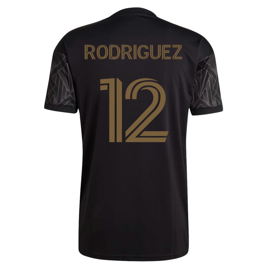 Homem Camisola Jeremi Rodriguez #12 Preto Principal 2023/24 Camisa