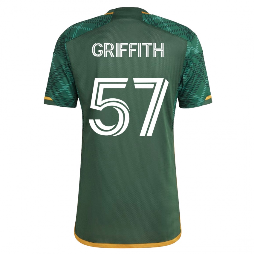 Homem Camisola Víctor Griffith #57 Verde Principal 2023/24 Camisa
