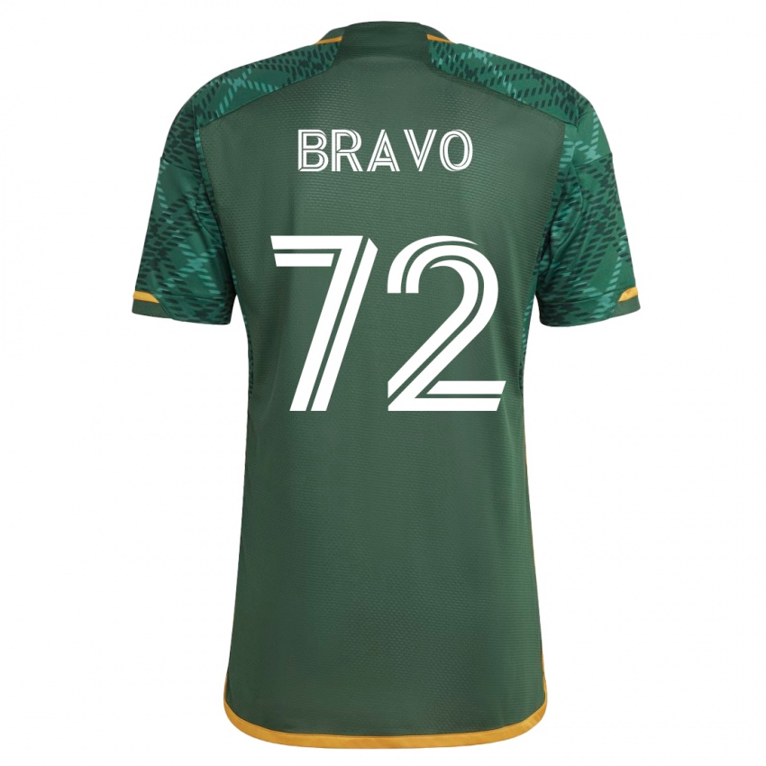 Homem Camisola Julian Bravo #72 Verde Principal 2023/24 Camisa