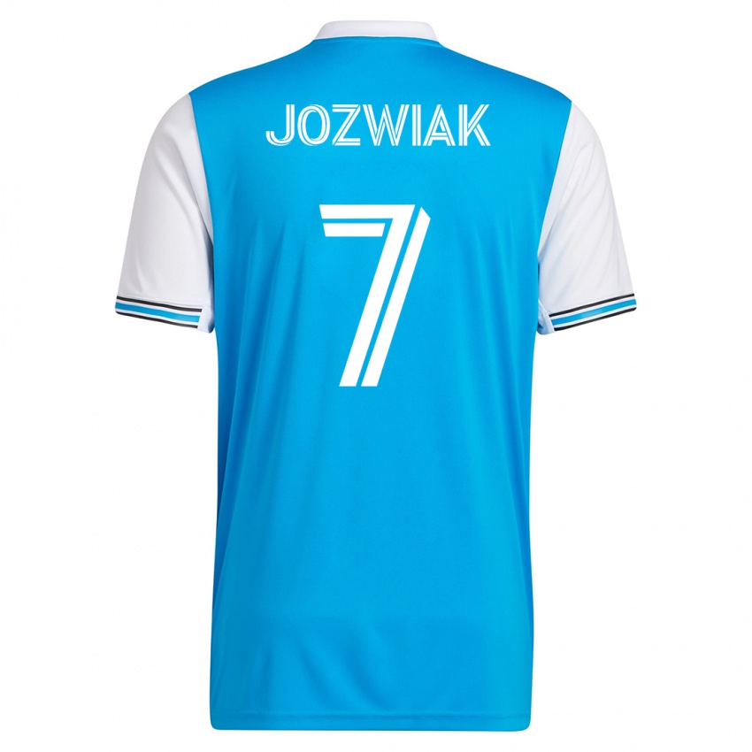Homem Camisola Kamil Józwiak #7 Azul Principal 2023/24 Camisa