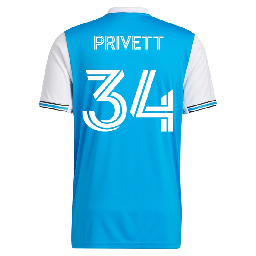 Homem Camisola Andrew Privett #34 Azul Principal 2023/24 Camisa