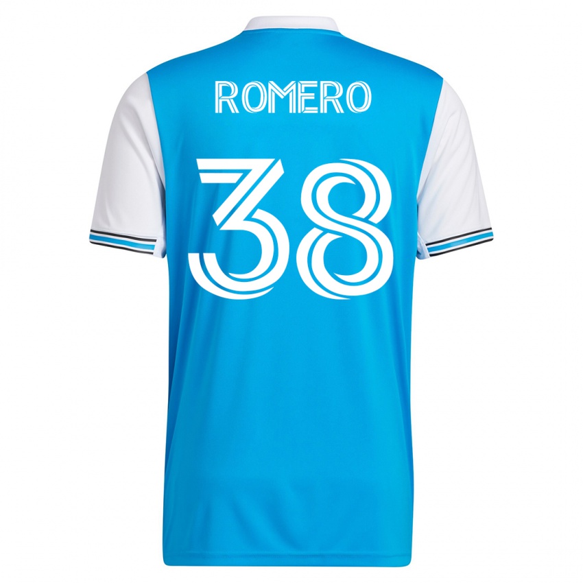 Homem Camisola Brian Romero #38 Azul Principal 2023/24 Camisa