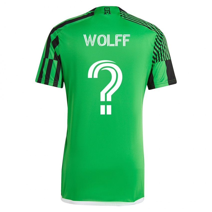 Homem Camisola Gavin Wolff #0 Verde Preto Principal 2023/24 Camisa