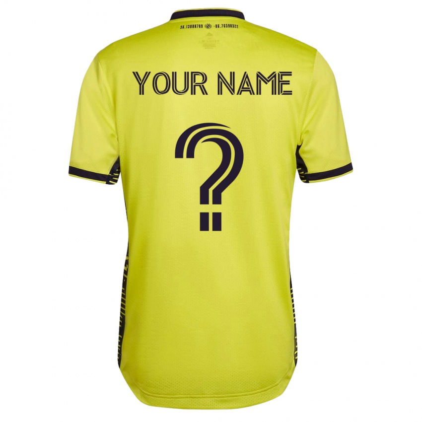 Homem Camisola Seu Nome #0 Amarelo Principal 2023/24 Camisa