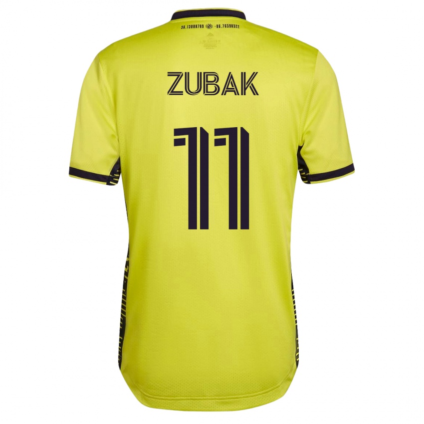 Homem Camisola Ethan Zubak #11 Amarelo Principal 2023/24 Camisa