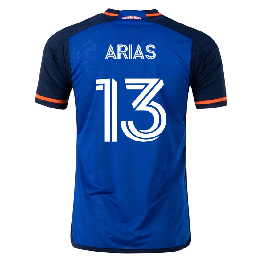 Homem Camisola Santiago Arias #13 Azul Principal 2023/24 Camisa