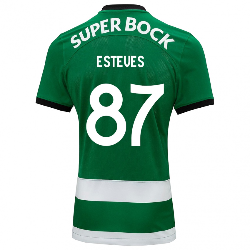 Homem Camisola Goncalo Esteves #87 Verde Principal 2023/24 Camisa