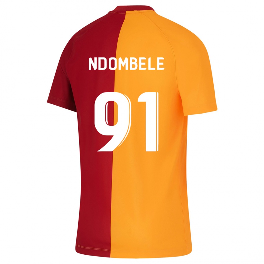 Homem Camisola Tanguy Ndombele #91 Laranja Principal 2023/24 Camisa