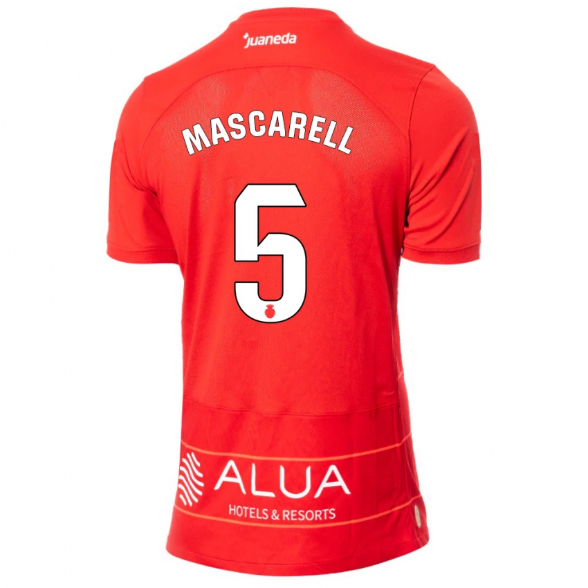 Homem Camisola Omar Mascarell #5 Vermelho Principal 2023/24 Camisa