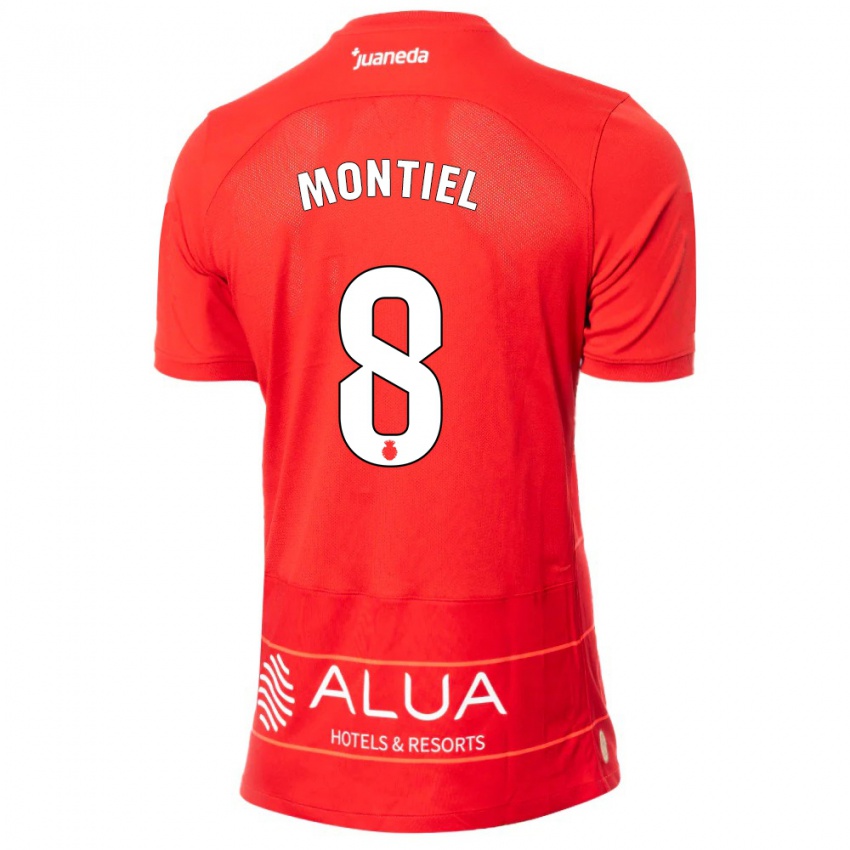 Homem Camisola Luis Montiel #8 Vermelho Principal 2023/24 Camisa