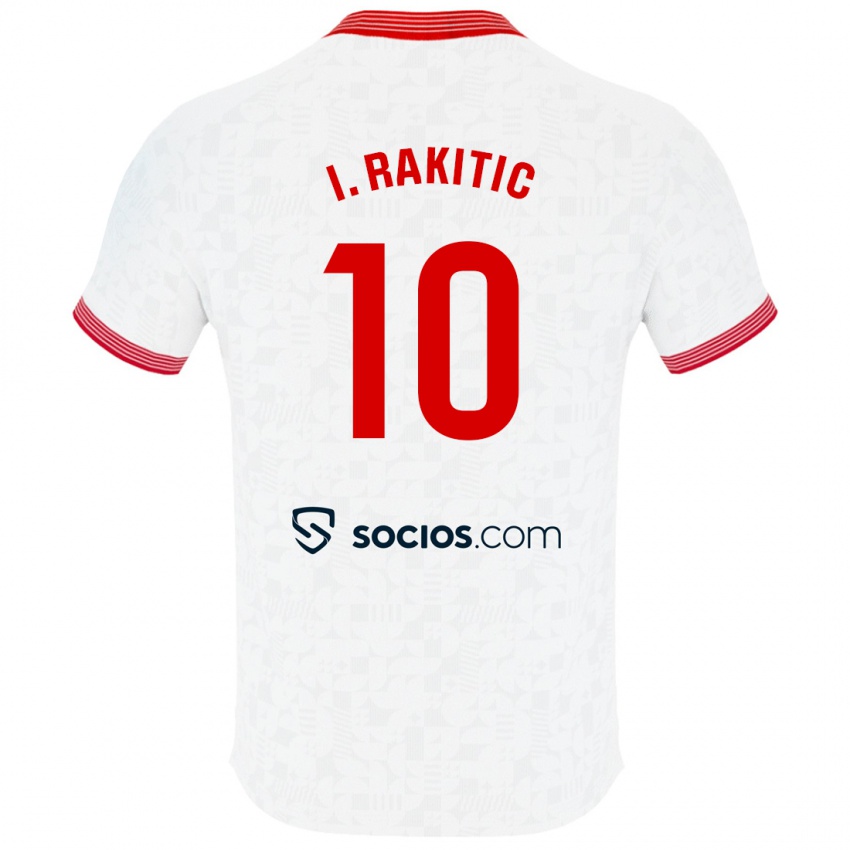 Homem Camisola Ivan Rakitic #10 Branco Principal 2023/24 Camisa