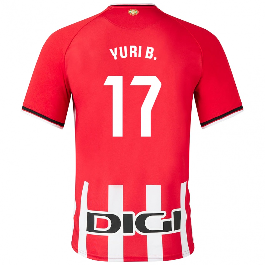 Homem Camisola Yuri Berchiche #17 Vermelho Principal 2023/24 Camisa