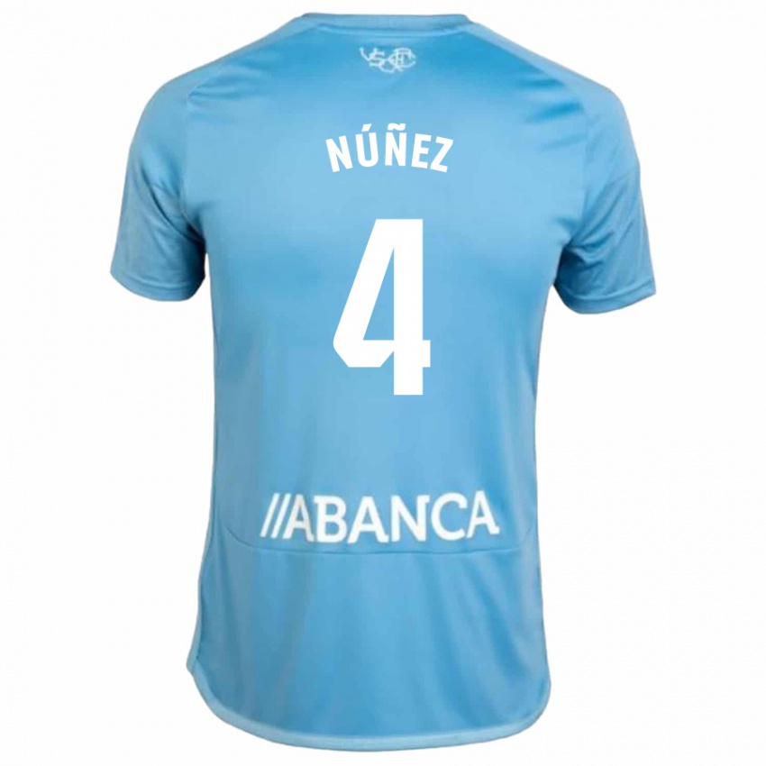 Homem Camisola Unai Nunez #4 Azul Principal 2023/24 Camisa