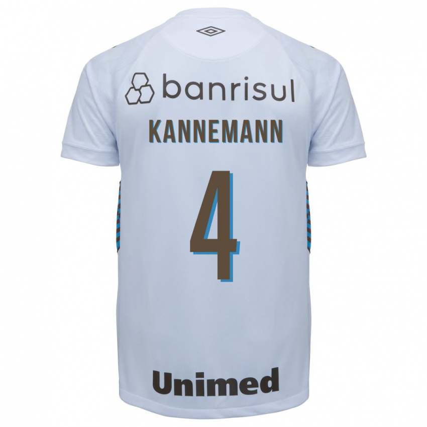 Homem Camisola Walter Kannemann #4 Branco Alternativa 2023/24 Camisa