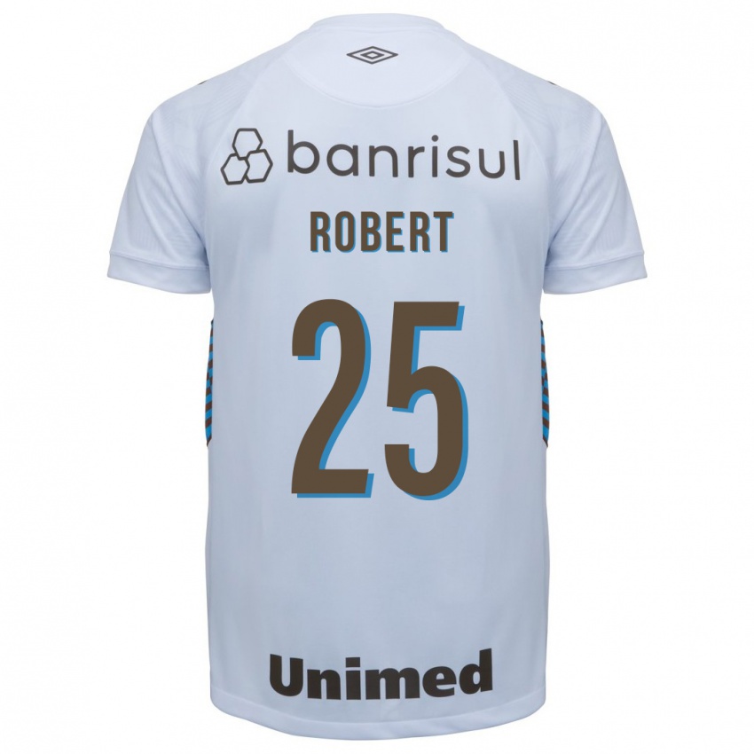 Homem Camisola Jhonata Robert #25 Branco Alternativa 2023/24 Camisa