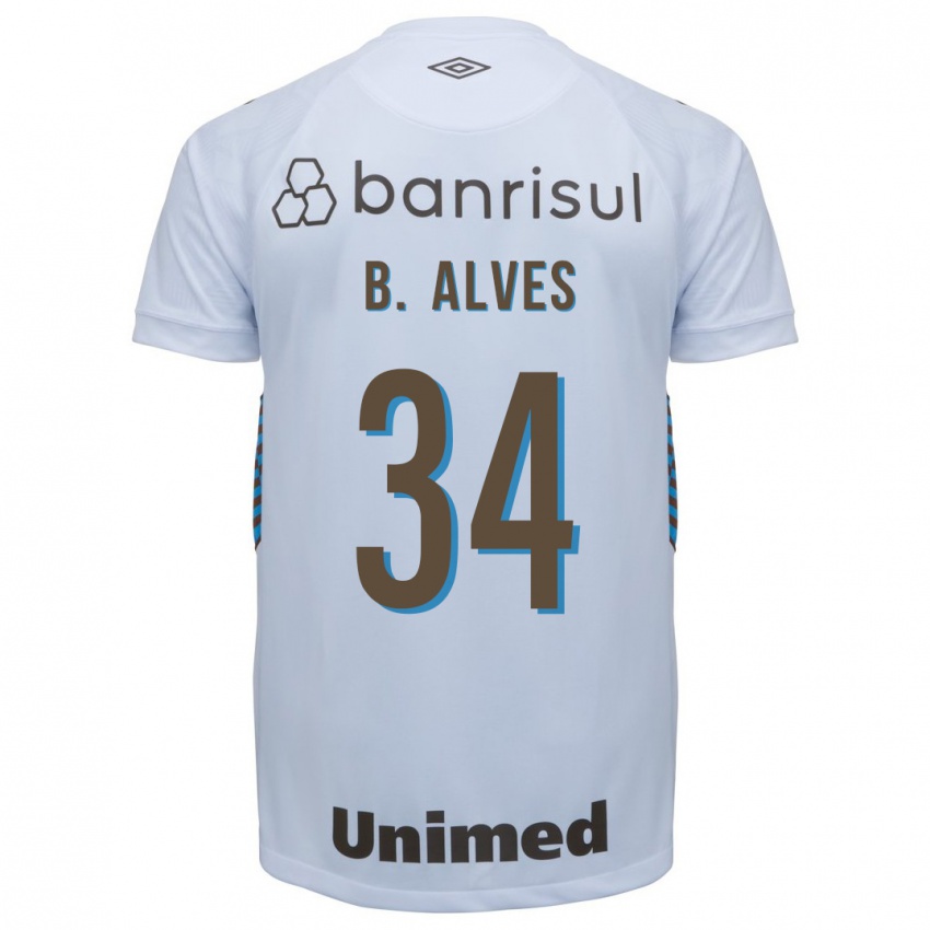 Homem Camisola Bruno Alves #34 Branco Alternativa 2023/24 Camisa